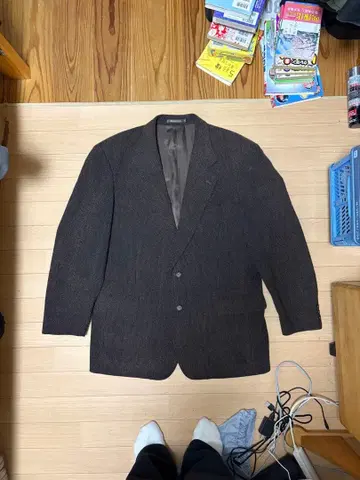 울 혼방 다크 브라운 블레이저 유나이티드 애로우즈