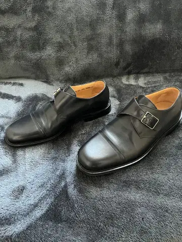 BALLY/블랙 더블 몽크 스트랩 신발