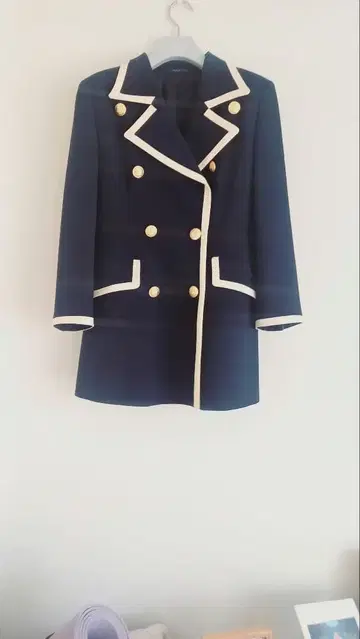 빈티지 네이비 더블 브레스트 테일러드 자켓