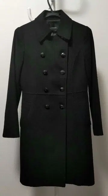 캐시미어 100% 더블 브레스트 롱 코트