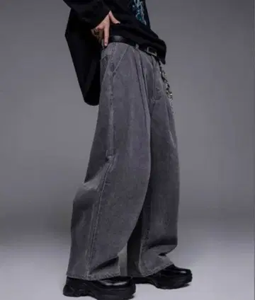 [ 새상품급 ] ADRER 빈티지 와이드 데님 그레이 XS 사이즈