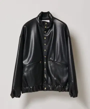 CULLNI x Lui's 24AW 합성 가죽 스탠드 블루종