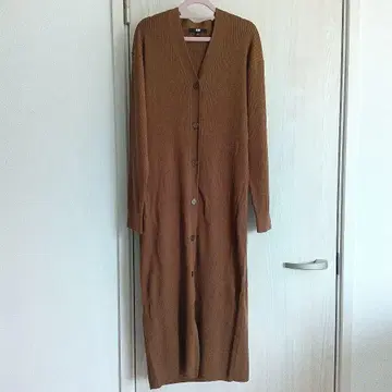 UNIQLO 리브 롱 가디건 브라운
