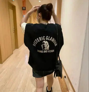 HYSTERIC GLAMOUR 오버 사이즈 T셔츠 블랙 베스트