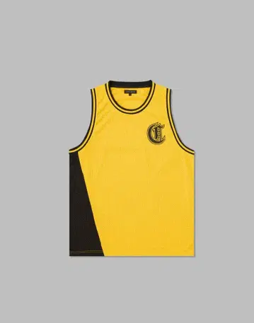 CRONOS 로고 메쉬 슬리브 레스 옐로우 M 미개봉 새상품