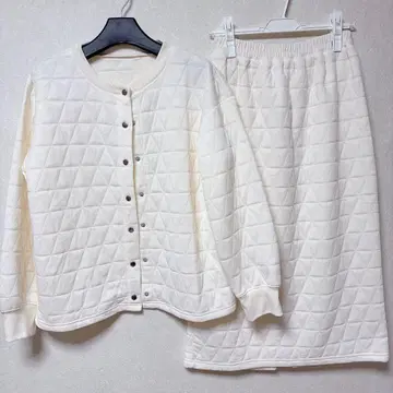 [ 새상품 ] Cutie Blonde 아이보리 퀼팅 셋업 M