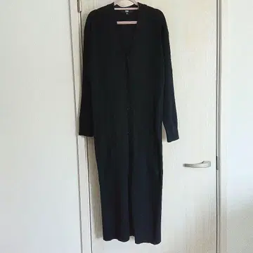 리브 블랙 롱 가디건