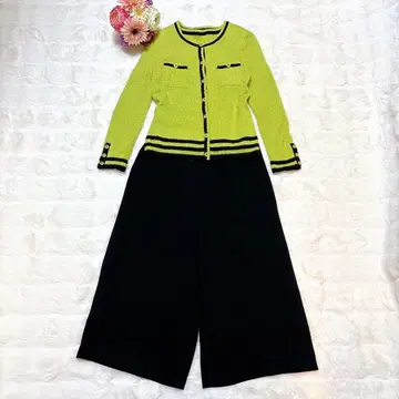 [ 코디 판매 ] 앙상블 & 와이드 팬츠 가우초 팬츠 M 라임 그린