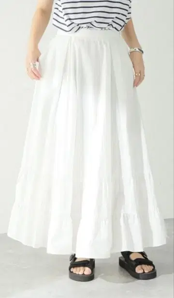 Spick & Span PE/CO 플로 디어 스커트 36/화이트