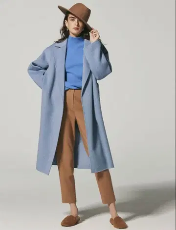 띠어리 캐시미어 혼방 더블 페이스 코트