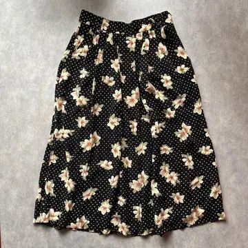 USAvintage Dot x Floral skirt itimi toro