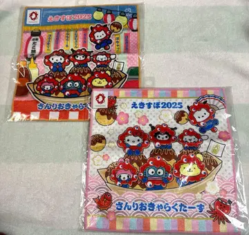 오사카 만박 산리오 x 미야쿠미야쿠 미니 타월 2종 세트