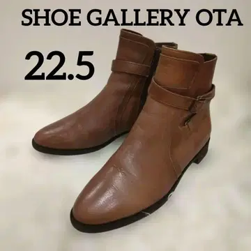 SHOE GALLERY OTA 브라운 천연 가죽 앵클부츠 부티