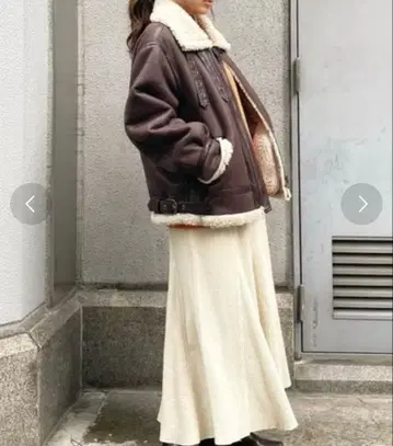 Ungrid 페이크 무스탕 코트 여성용 다크 브라운