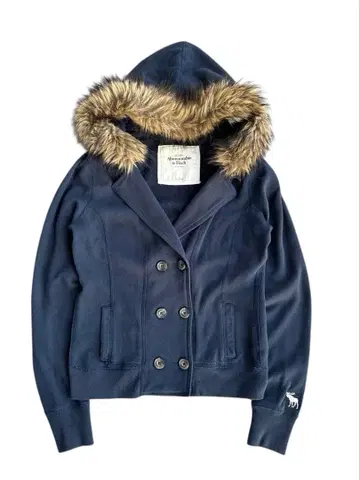 fur docking double breasted hoodie