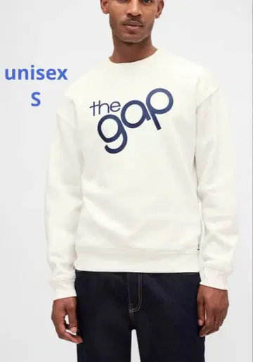 [ 새상품 ] GAP unisex 로고 프린트 속기모 맨투맨 S