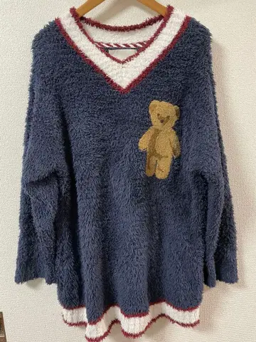 젤라또피케 풀오버 네이비 크리스마스 베어 젤라피케