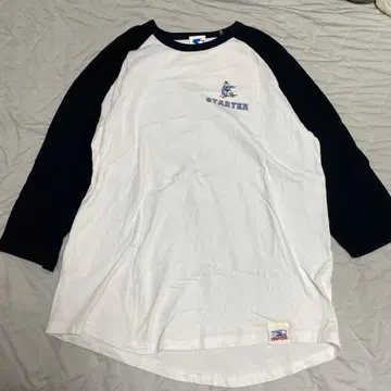 Starter 7부 소매 티셔츠 화이트/블랙