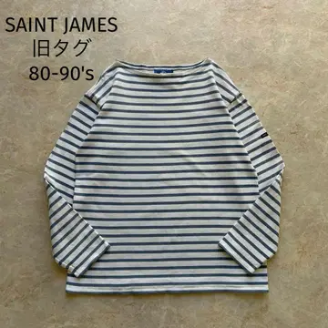 구 택 80-90년대 세인트 제임스 웨쌍 보더 화이트 네이비 T4