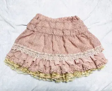 axes femme 프릴 달린 핑크 미니 스커트