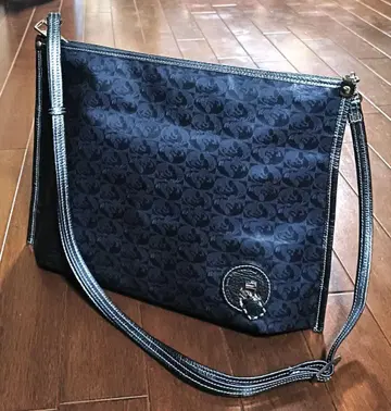 네이비 로고 숄더백