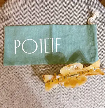 [미사용 새상품] potete 리본 헤어 클립 마블