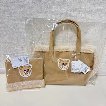 [ 새상품 ] 페이저 올드 테디 와펜 보아 토트백 파우치 세트