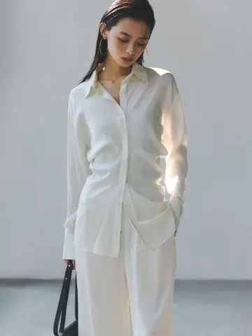 anuans 아뉴앙스 실크 드레이프 셔츠