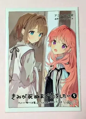 네가 죽을 때까지 사랑하고 싶어 5권 애니메이트 혜택 리플렛