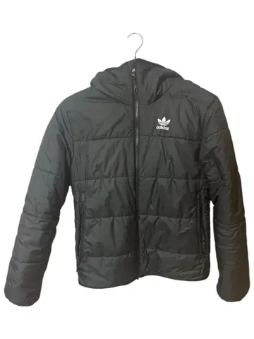 adidas 후드 부착 다운 자켓 블랙