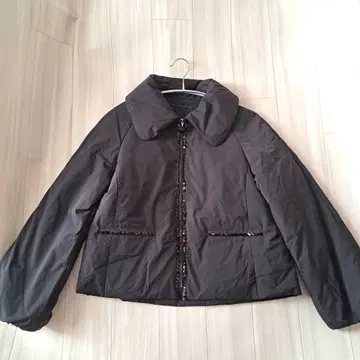 TO BE CHIC 피치 타프타 경오리 다운 자켓 코트 스팽글