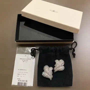 [ 새상품급 ] 그레이스 콘티넨탈 빈티지 크리스탈 귀찌 박스 포함