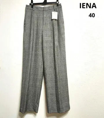 IENA 이에나 글렌체크 와이드 팬츠 센터 프레스 택 포함 새상품
