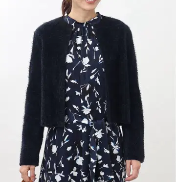 새상품 리플렉트 샤기 가디건 네이비 M