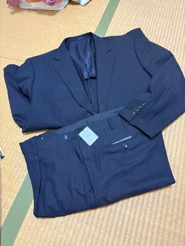 네이비 스트라이프 비즈니스 정장 사이즈 119-115-170