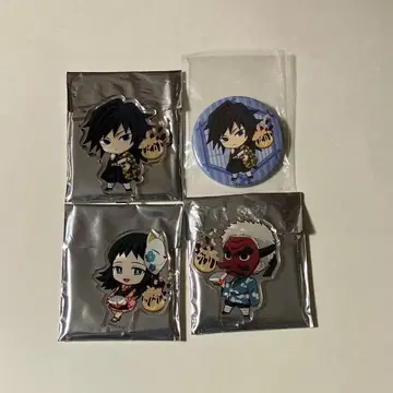 귀멸의 칼날 바쿠단야키 아크릴 스탠드 캔뱃지 기유 마코모 우로코다키