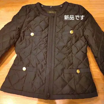 블랙 퀼팅 다운 자켓