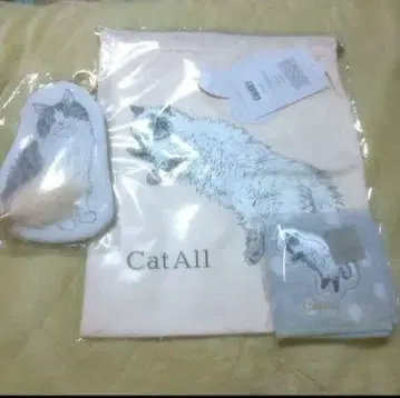 타월 손수건 복조리 백 파우치 Cat All 고양이 카와무라 오리에