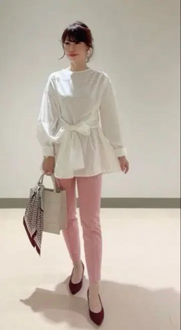 PLUS STYLE 스틱 팬츠 (코튼 블렌드)