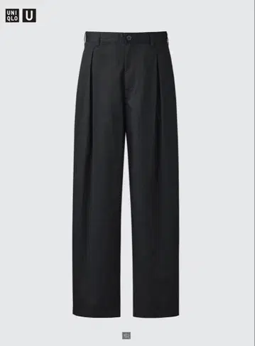 UNIQLO U 2025SS 턱 와이드 팬츠 블랙 사이즈 73