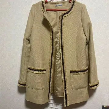 SCOT CLUB 노카라 자켓 베이지