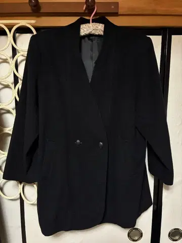 노카라 코트 블랙