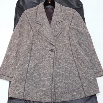 새상품급 빅 사이즈 레리안 체스터 코트 멜란지 브라운