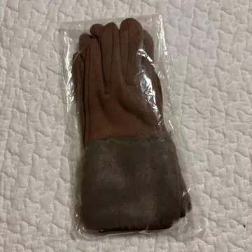모카색 퍼 포함 장갑 FREE 사이즈
