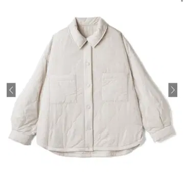 화이트 퀼팅 자켓 오버 사이즈