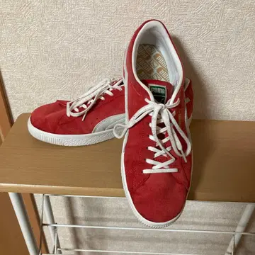 [ 새상품급 / 28.5cm ] 푸마 스웨이드 스니커즈 레드