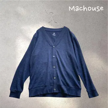 128 맥 하우스 [ M ] 가디건 남성용 심플 무지 네이비 전면 개방형