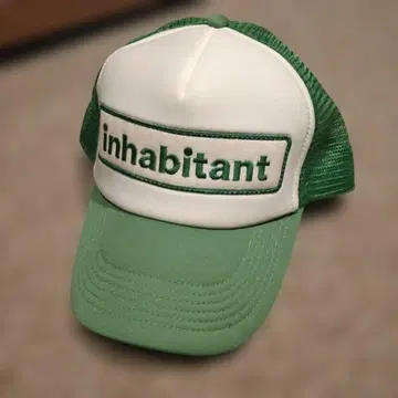 inhabitant 트래커 캡 그린/화이트