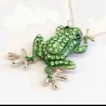 A9 개구리 지르코니아 펜던트 목걸이 브로치 프로그