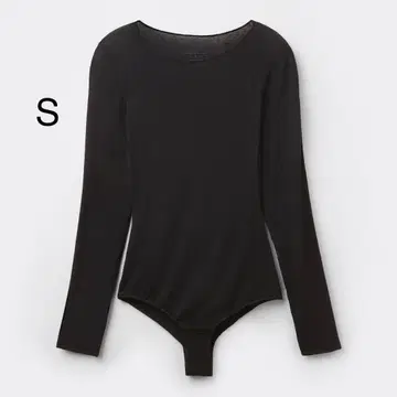 미사용 intimissimi 모달 캐시미어 긴팔 바디수트 블랙